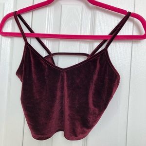 Fashion Nova velvet crop top
